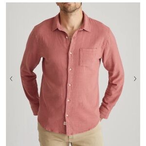 Marine Layer Stretch Selvage Long Sleeve 100% Cotton Shirt Medium